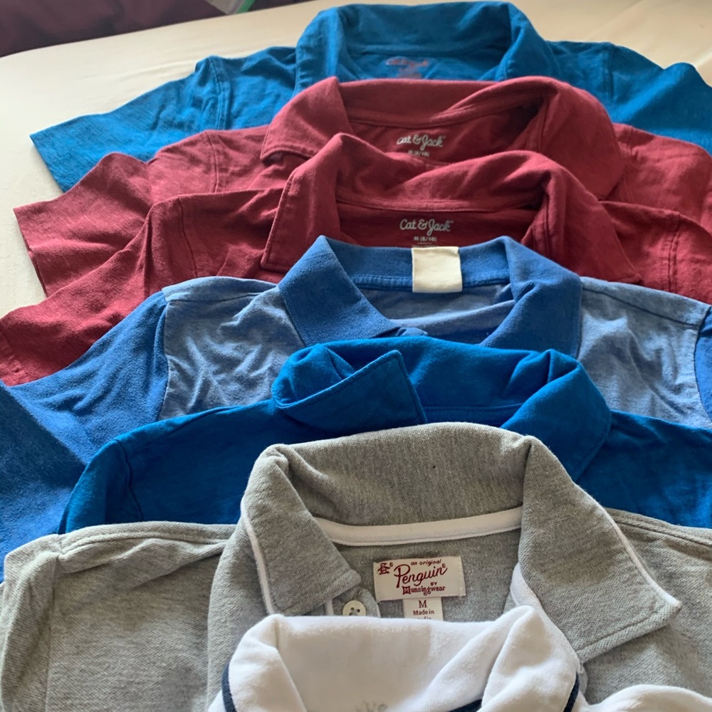 Lot of collar polo shirts good condition.